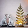 Set of Two Sitting Leopards