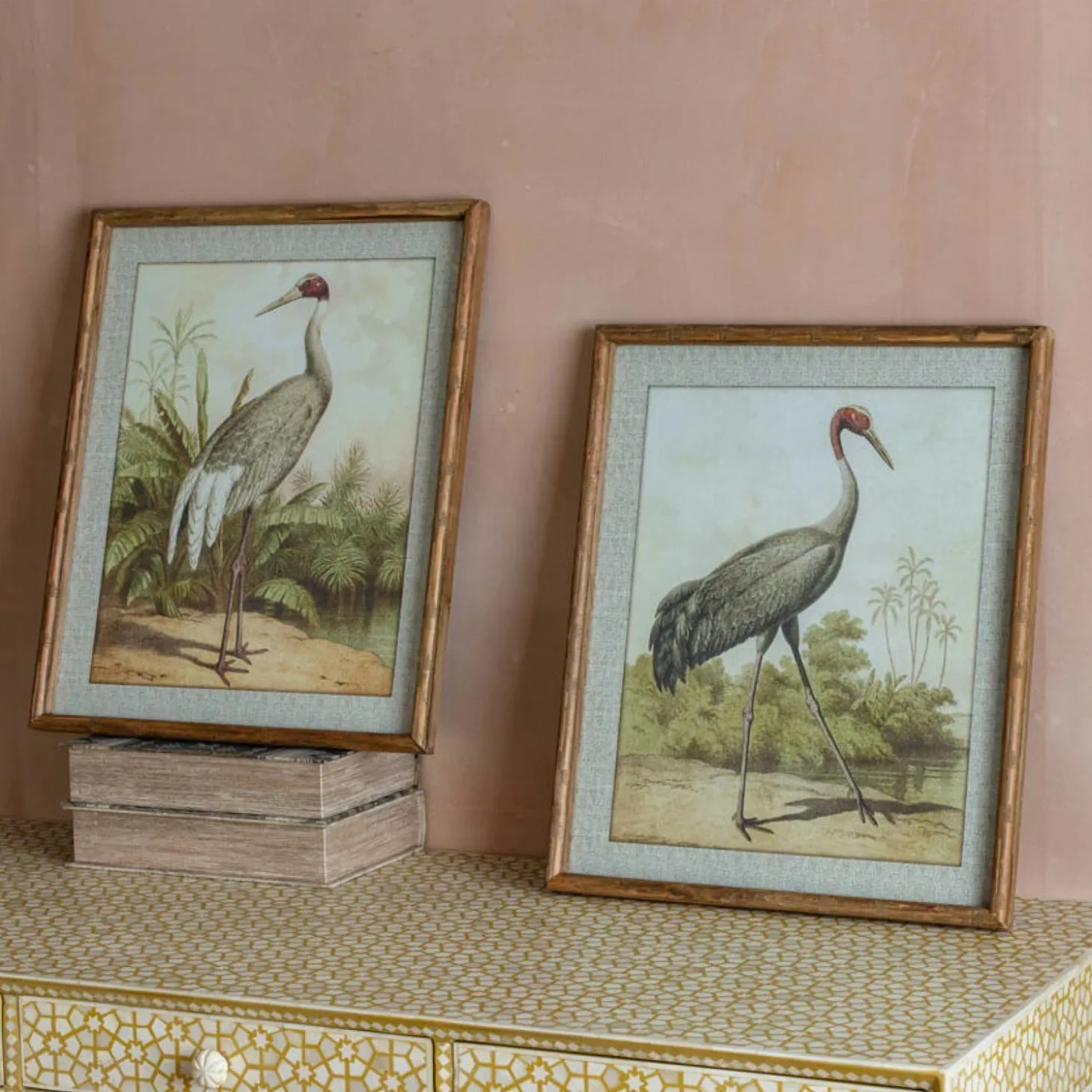 Set of Two Stork Prints