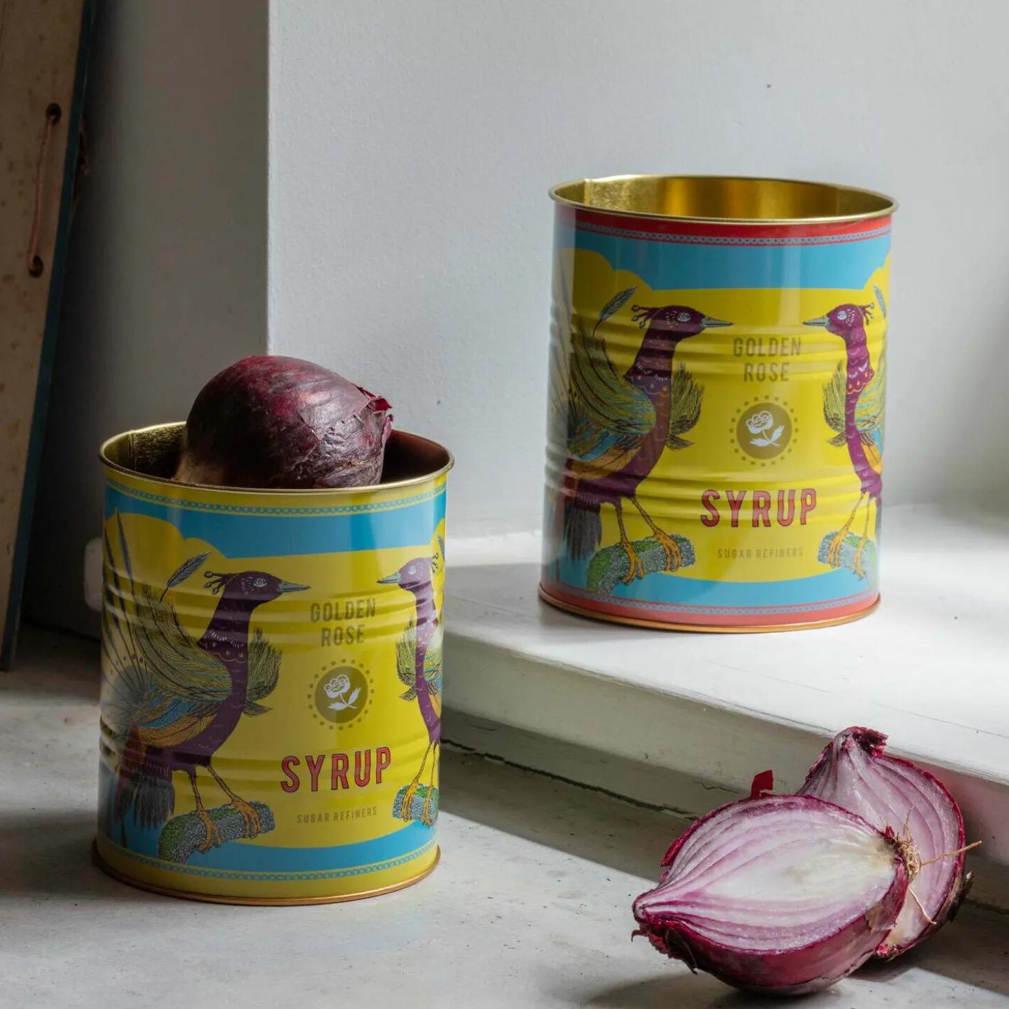 Set of Two Syrup Tins