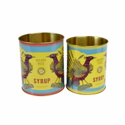 Set of Two Syrup Tins
