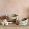 Set of Two Threaded Seagrass Basket