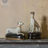 Set of Two Whippet Dog Ornaments
