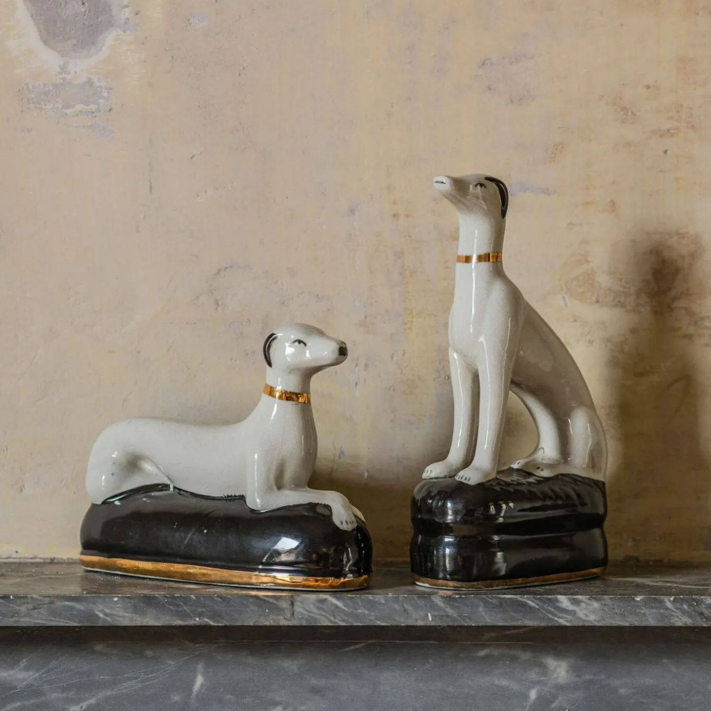Set of Two Whippet Dog Ornaments