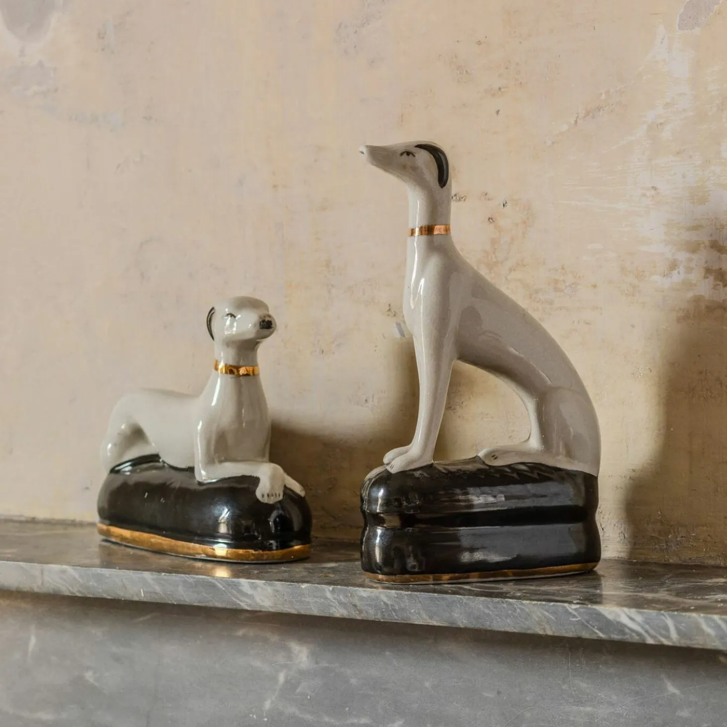Set of Two Whippet Dog Ornaments