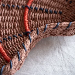 Set of Two Woven Shell Trays