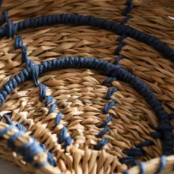 Set of Two Woven Shell Trays