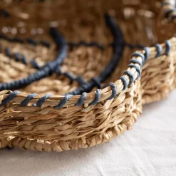 Set of Two Woven Shell Trays