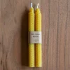 Set of Two Yellow Beeswax Candles