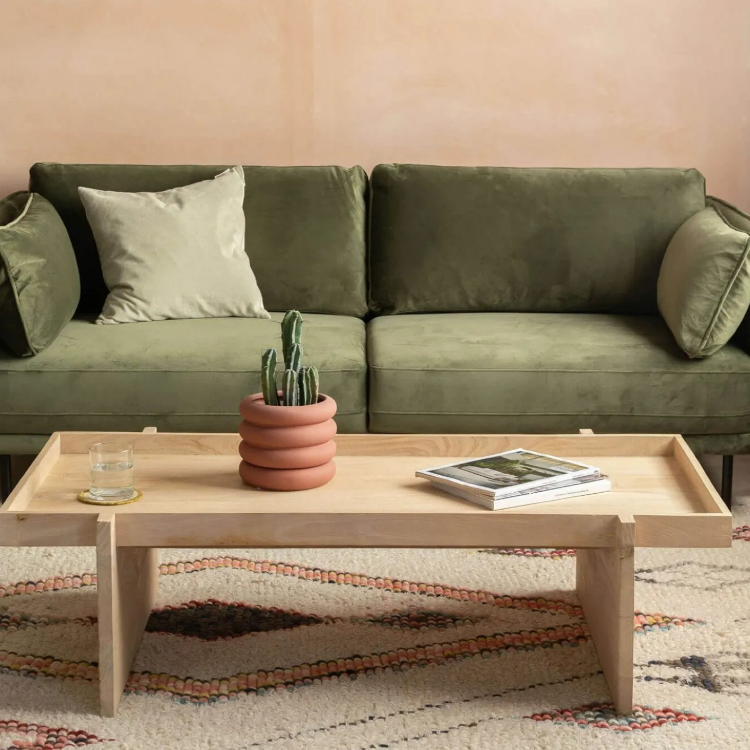 Seth Rectangular Tray Top Coffee Table