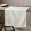 Shell Embroidered Cotton Tea Towel