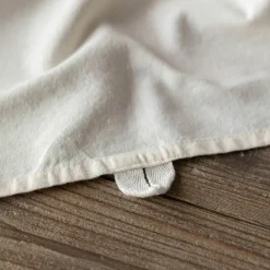 Shell Embroidered Cotton Tea Towel