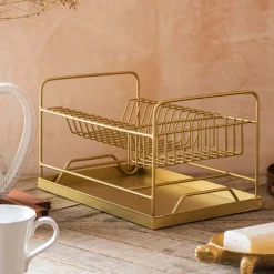 Short Gold Dish Rack