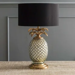 Silver and Gold Pineapple Lamp