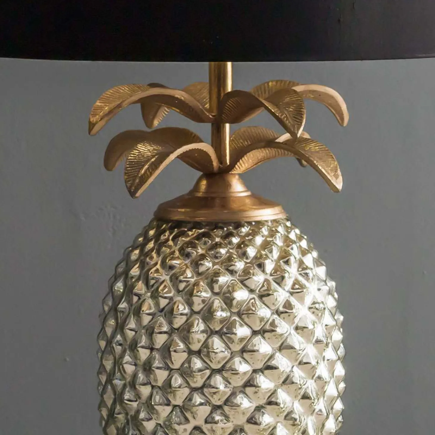 Silver and Gold Pineapple Lamp