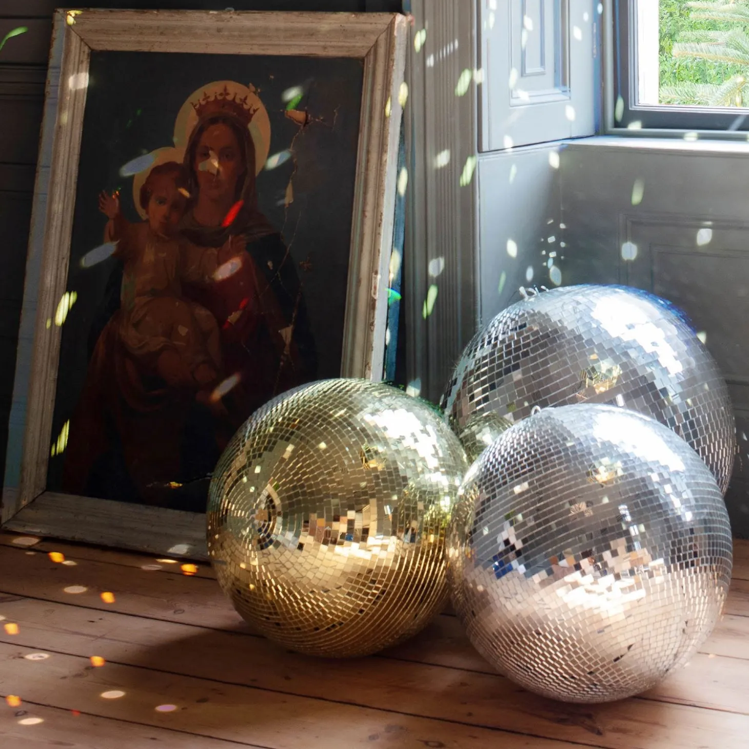 Silver Disco Ball 40cm