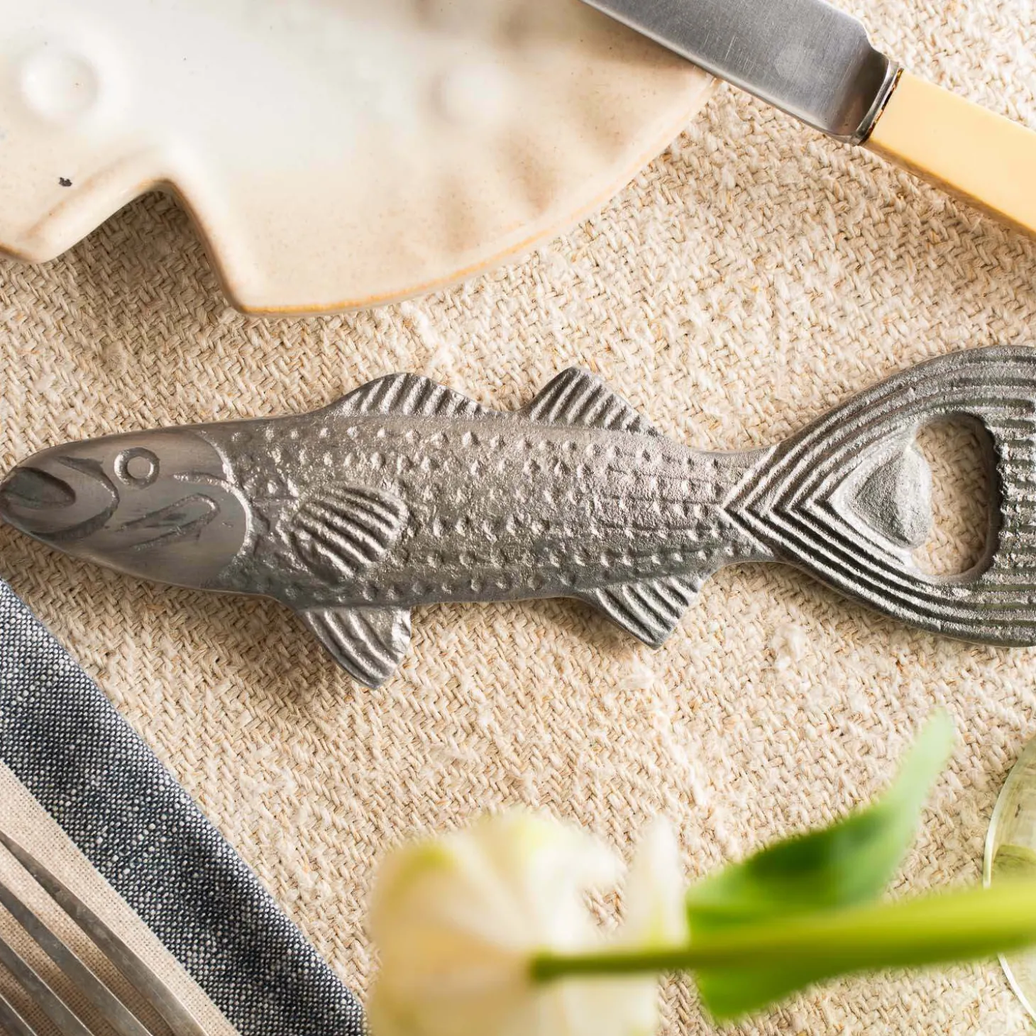 Silver Fish Bottle Opener