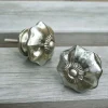 Silver Glass Melon Shaped Knob