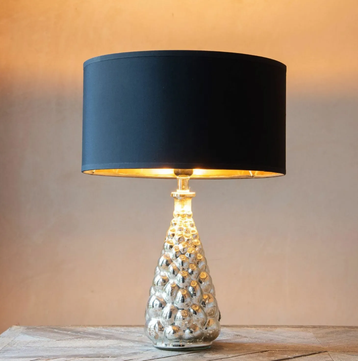 Silver Grape Bubble Table Lamp