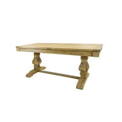 Single Column Reclaimed Elm 12 Seater Extendable Table