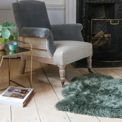 Single Moss Green Sheepskin