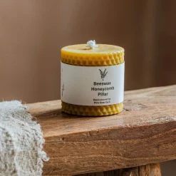 Small Beeswax Pillar Candle