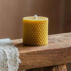 Small Beeswax Pillar Candle