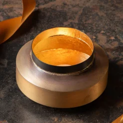 Small Brass and Gold Urn Tea Light Holder