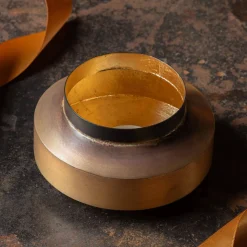 Small Brass and Gold Urn Tea Light Holder