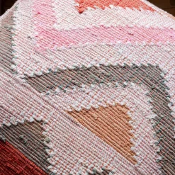 Small Chindi Rag Rug Pouffe