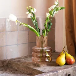 Small Cinnie Brown Glass Vase