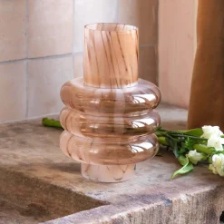 Small Cinnie Brown Glass Vase