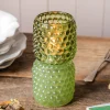Small Green Stack Tealight Holder