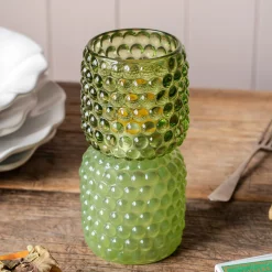 Small Green Stack Tealight Holder