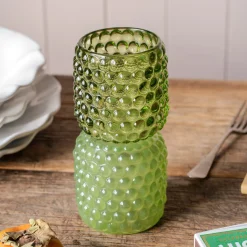 Small Green Stack Tealight Holder