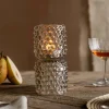 Small Grey Stacked Bubble Tealight Holder