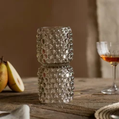 Small Grey Stacked Bubble Tealight Holder