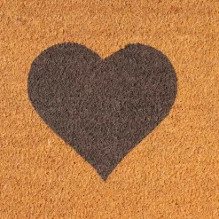 Small Natural Heart Doormat