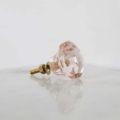 Small Pink Glass Knob