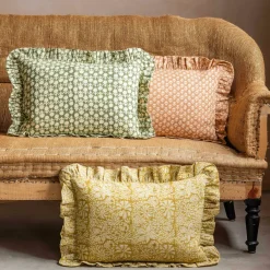 Small Rectangular Floral Block Printed Cushions