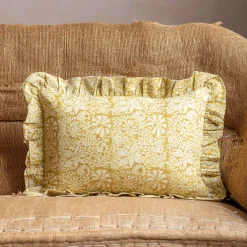 Small Rectangular Floral Block Printed Cushions