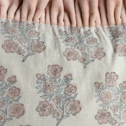 Small Rectangular Velvet Frill Block Printed Cushions