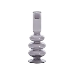 Smoke Grey Bubble Candle Holder