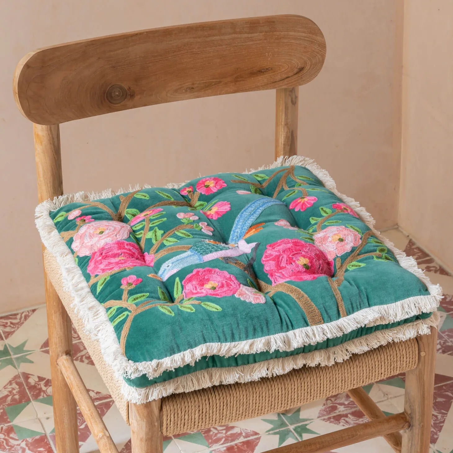 Songbird Jade Green Velvet Seat Pad