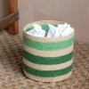 Soro Green Stripe Basket