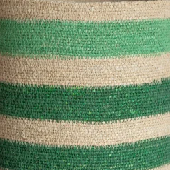 Soro Green Stripe Basket