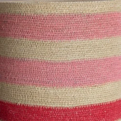 Soro Pink Stripe Basket