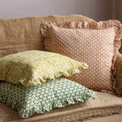 Square Floral Block Printed Cushions