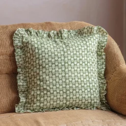 Square Floral Block Printed Cushions