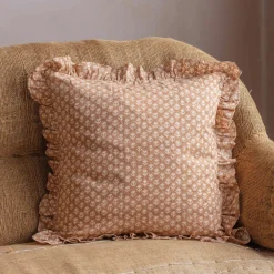 Square Floral Block Printed Cushions