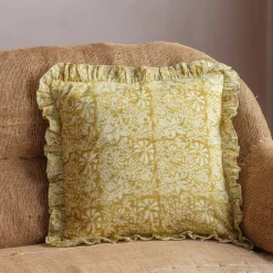 Square Floral Block Printed Cushions